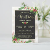 銀の雪の結晶 | クリスマスパーティーのご招待 招待状 (スタンド正面)