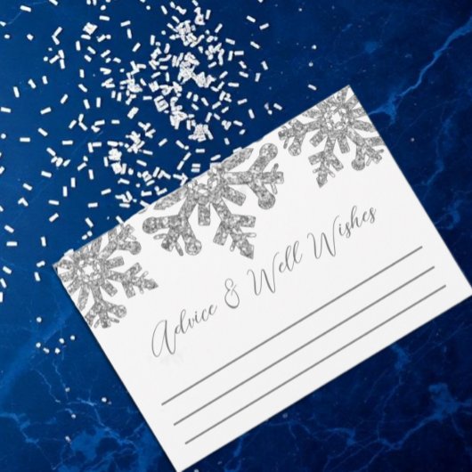 銀の雪の花 結婚式前夜のパーティー アドバイスカード