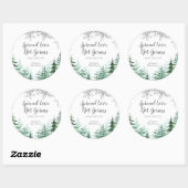 銀の雪片の森ハンドサンティザーズのラベル ラウンドシール (シート)