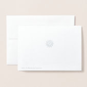 銀の雪片メリークリスマス！ 箔カード (裏面封筒付き)