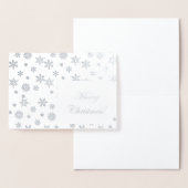 銀の雪片メリークリスマス！ 箔カード (ディスプレー)