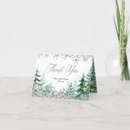 銀の雪片冬林サンキューカード サンキューカード