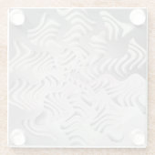 銀の雪片 ガラスコースター (裏面)