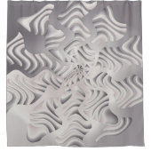 銀の雪片 シャワーカーテン (正面)