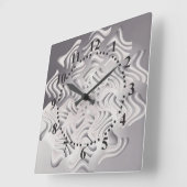 銀の雪片 スクエア壁時計 (傾斜)