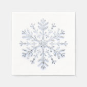 銀の雪片 スタンダードカクテルナプキン (正面)