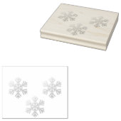 銀の雪片 ラバースタンプ (押印)