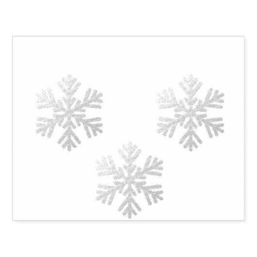 銀の雪片 ラバースタンプ (インプリント)