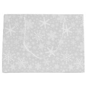 銀の雪片 |ラージホリデー抱き枕 ラージペーパーバッグ (正面)