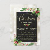 銀の雪 |クリスマスパーティの招待状 招待状 (正面/裏面)