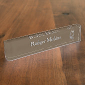 銀の馬の頭茶 デスクネームプレート (側面)