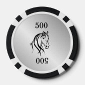 銀の馬頭部 ポーカーチップ (裏面)