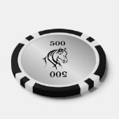 銀の馬頭部 ポーカーチップ (シングル)