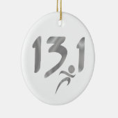 銀の13.1の半マラソン セラミックオーナメント (右)