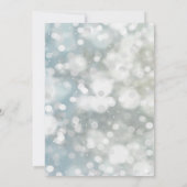 銀の《写真》ぼけ味の雪エレガントの降るクリ企業のスマス 招待状 (裏面)