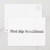 銀の Not My President ポストカード (正面/裏面)