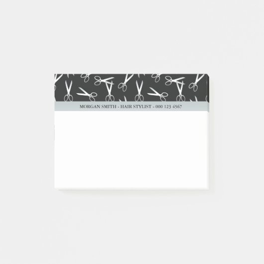 銀はさみ | 美容師 | 名前をカスタムする ポストイット (正面)