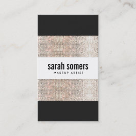 銀はっきりしたモダンセイン美しいサロン 名刺