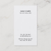 銀はっきりしたモダンセイン美しいサロン 名刺 (裏面)