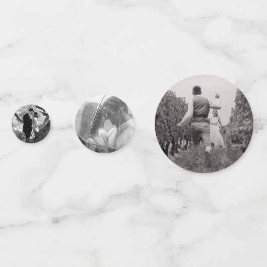 銀はっきりした杏葉カスタム写真 コンフェッティ (正面)