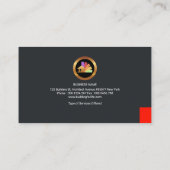 銀はっきりした煉瓦の壁建築業者 名刺 (裏面)