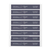 銀はクリスマスのための真夜中の青で喜びます ラップアラウンドラベル (シート)