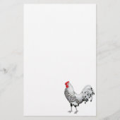 銀はハンブルクオンドリの文房具をちりばめました 便箋 (正面)