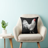 銀はハンブルクオンドリの枕をちりばめました クッション (椅子)