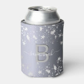 銀は白モノグラムの名前を主演する 缶クーラー (缶正面)