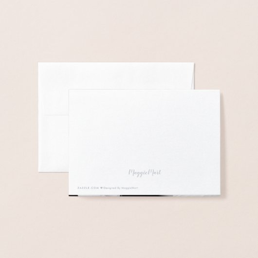 銀ぱくのひもライト写真は感謝していしています 箔カード (裏面封筒付き)