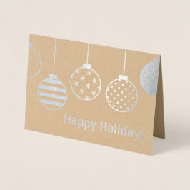 銀ぱくのクリスマスオーナメントの幸せな休日 箔カード