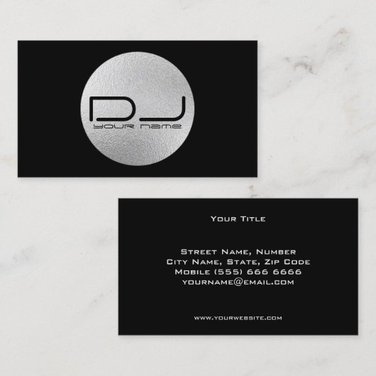 銀ぱくDJの名刺 名刺 (正面/裏面)