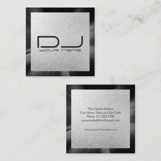銀ぱくDJの正方形の名刺 スクエア名刺 (正面/裏面)