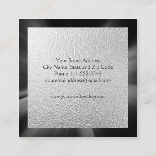 銀ぱくDJの正方形の名刺 スクエア名刺 (裏面)