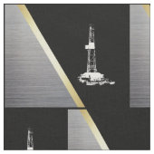 銀または灰色の黒の白オイルの掘削装置 ファブリック (クローズアップ)