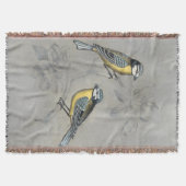 銀を着せられた飼鳥園|の鳥のカップル スローブランケット (正面)