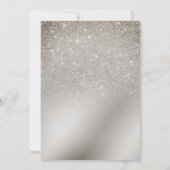 銀アイボリーグラデーショングリッター金結婚属箔 招待状 (裏面)