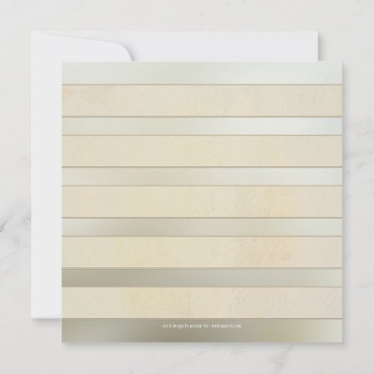 銀アイボリーバラ結婚式招待状 招待状 (裏面)