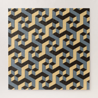 銀アイボリー幾何複合タイル ジグソーパズル