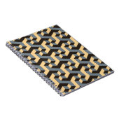 銀アイボリー幾何複合タイル ノートブック (右側)