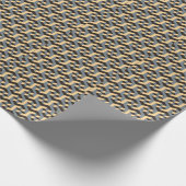 銀アイボリー幾何複合タイル ラッピングペーパー (角)