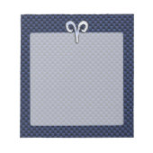 銀アリー〔占星術の〕十二宮図サインブルーカーボンファイバープリント ノートパッド (正面)