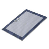 銀アリー〔占星術の〕十二宮図サインブルーカーボンファイバープリント ノートパッド (アングル)