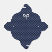 銀アリー〔占星術の〕十二宮図サインブルーカーボンファイバープリント フェイバーボックス (折り畳みなし)