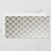 銀アールデコパターン卒業写真 案内状 (裏面)