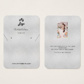 銀イヤリングジュエリー写真表示カード (正面&裏面)