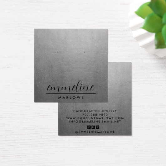 銀イヤリンモダングジュエリー表示カード (デスク)