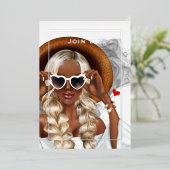 銀インクバチェロレッテ箔招待状 箔招待状 (立ち正面)