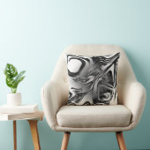 銀インク抽象芸術 クッション (椅子)