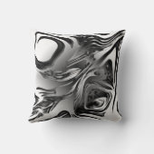 銀インク抽象芸術 クッション (裏面)